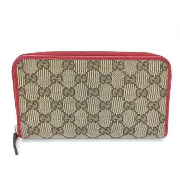 90236 1 Gucci GG Canvas Round Zipper Long Wallet