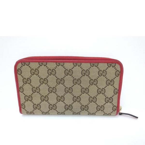 90236 2 Gucci GG Canvas Round Zipper Long Wallet