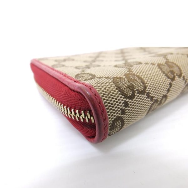 90236 7 Gucci GG Canvas Round Zipper Long Wallet