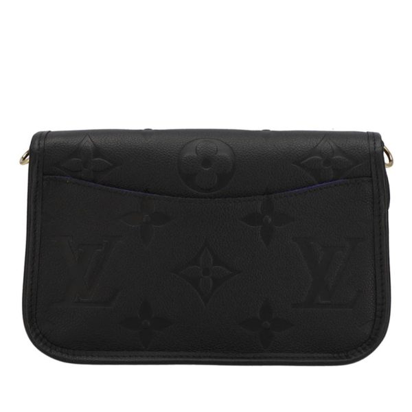 90243 2 Louis Vuitton Deiane Crossbody Bag Monogram Empreinte Black