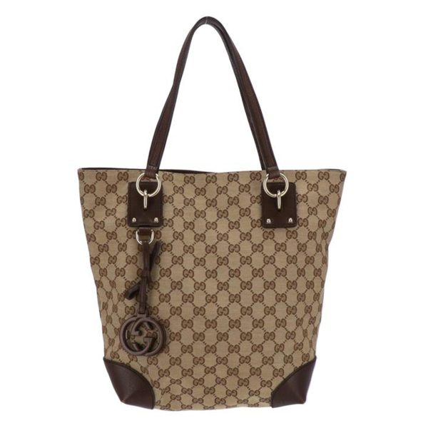 90247 1 Gucci GG Canvas Tote Bag Brown