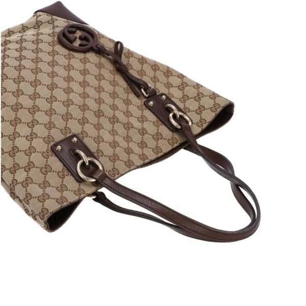 90247 3 Gucci GG Canvas Tote Bag Brown