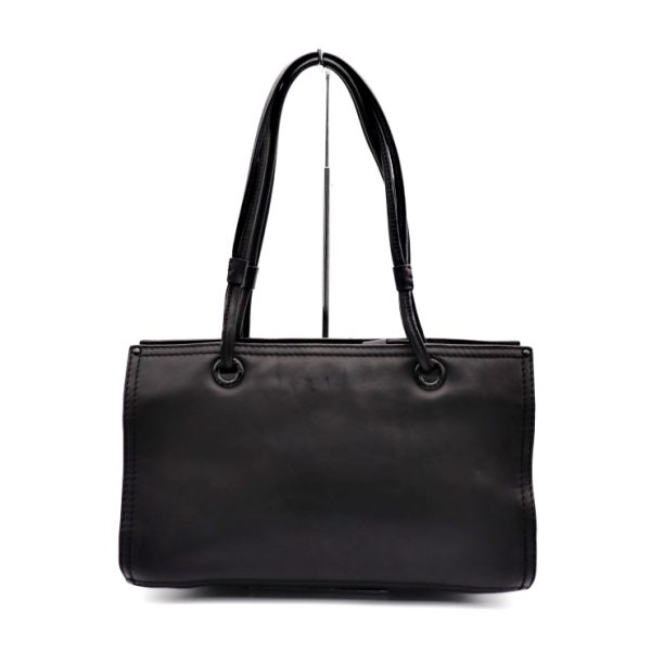 903043007077 3 Loewe Anagram Leather Shopper Tote Bag Black