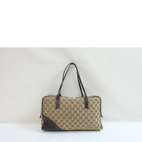 90307 2 Gucci GG Canvas Sookie Interlocking Boston Bag Brown