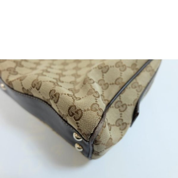 90307 8 Gucci GG Canvas Sookie Interlocking Boston Bag Brown