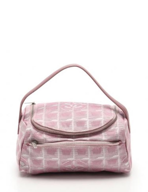 903073007050 1 Chanel Travel Vanity Bag Nylon Canvas Pink