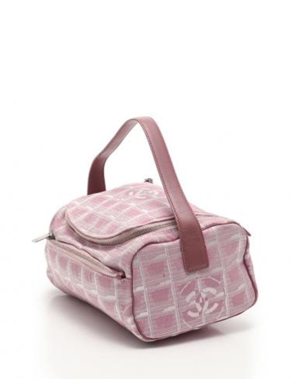 903073007050 2 Chanel Travel Vanity Bag Nylon Canvas Pink