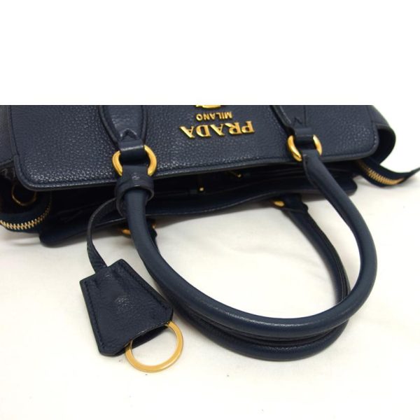 90308 4 Prada Vitello Phenix 2WAY Bag Navy