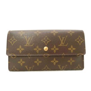 90389 1 Louis Vuitton Monogram Round Zipper Long Wallet