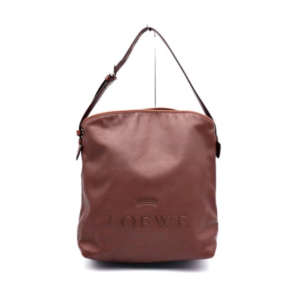 904051001005 1 Loewe Heritage Leather Shoulder Bag Brown