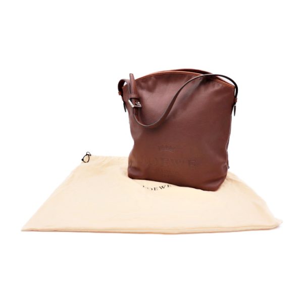 904051001005 9 Loewe Heritage Leather Shoulder Bag Brown