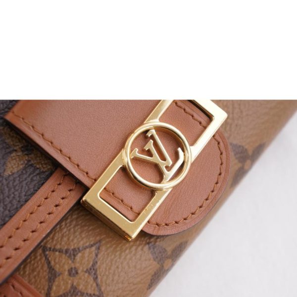 90407 8 Louis Vuitton Portefeuil Dauphine Wallet Monogram Reverse Brown