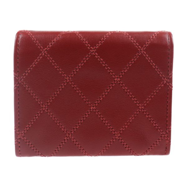 904123007054 3 Chanel Double Stitch Bicolore Coin Case Red Wallet