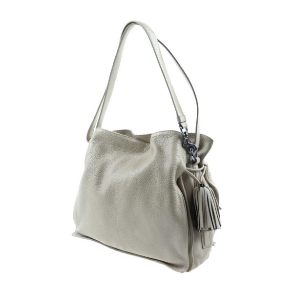 904123007060 2 Loewe Flamenco Leather Shoulder Bag Beige