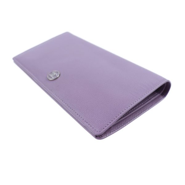 904123007085 8 Chanel Coco Button Bifold Long Wallet Purple