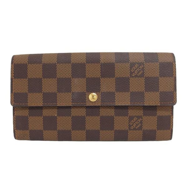 90414 1 Louis Vuitton Portefeuil Sala Damier Ebene Wallet Brown