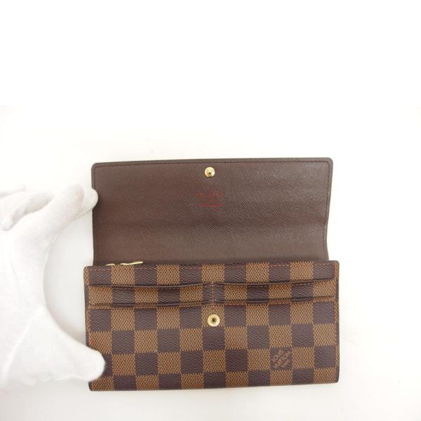 90414 10 Louis Vuitton Portefeuil Sala Damier Ebene Wallet Brown