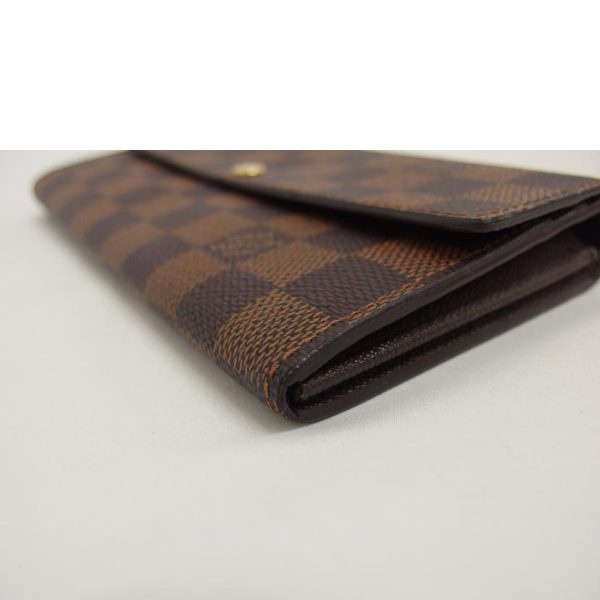 90414 7 Louis Vuitton Portefeuil Sala Damier Ebene Wallet Brown