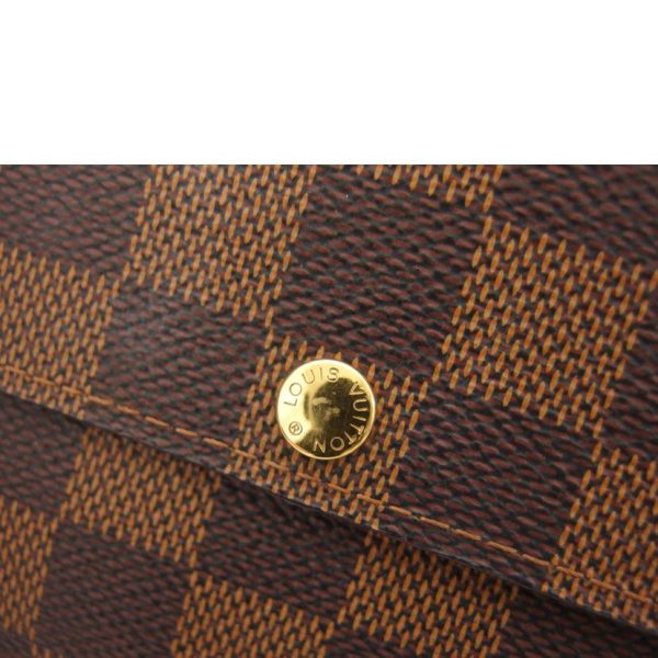 90414 9 Louis Vuitton Portefeuil Sala Damier Ebene Wallet Brown