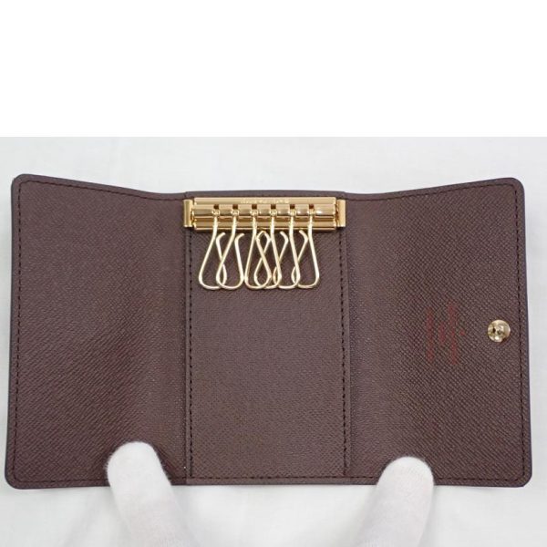 90421 4 Louis Vuitton Multicle 6 Damier Key Holder Brown