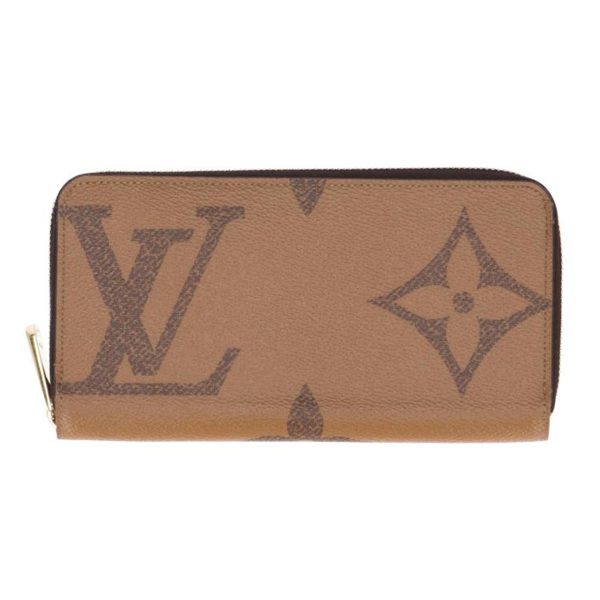 90442 2 Louis Vuitton Zippy Monogram Giant Wallet Brown