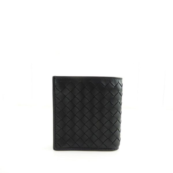 90481 2 Bottega Veneta Intrecciato Bi Fold Wallet Black