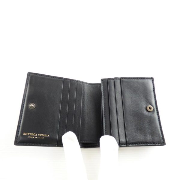 90481 4 Bottega Veneta Intrecciato Bi Fold Wallet Black