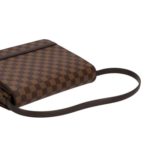 90496 4 Louis Vuitton Tribeca Carre Shoulder Bag Damier Ebene Brown