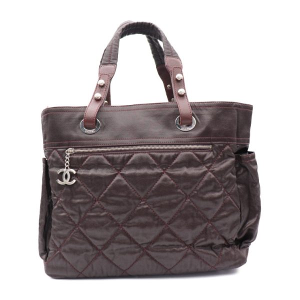 905023002020 1 Chanel Paris Biarritz Tote Bag Coated Canvas Brown