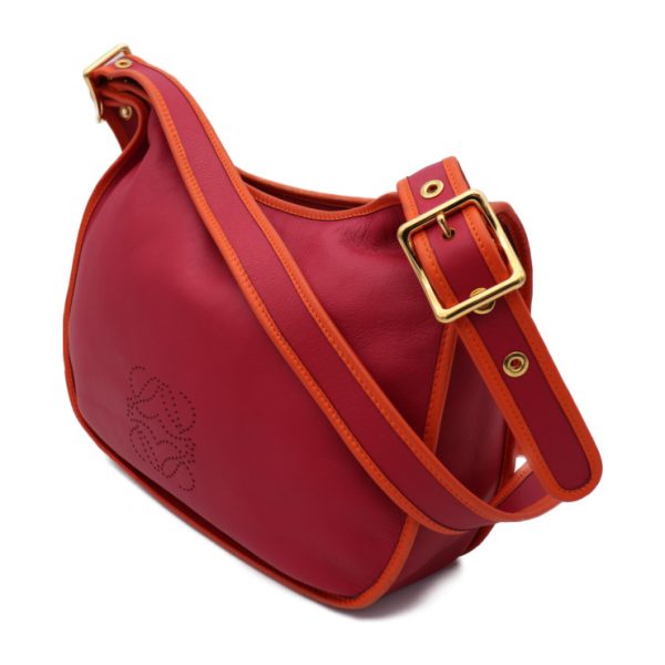 905023002027 2 Loewe Anagram Leather Shoulder Bag Pink Orange