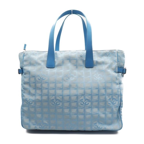 905063007080 1 Chanel Travel Line Tote Bag Nylon Light Blue