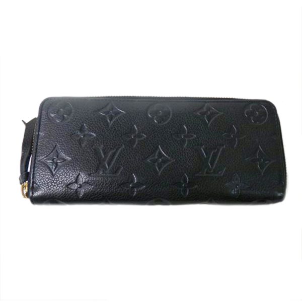 90525 1 Louis Vuitton Clemence Wallet Empreinte Noir