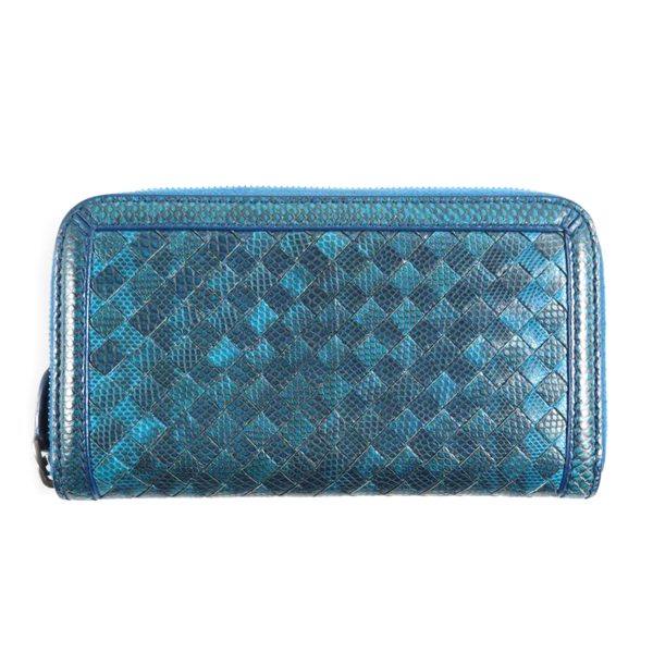 90533 1 Bottega Veneta Intrecciato Round Zipper Long Wallet