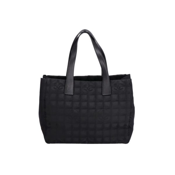 90541 1 Chanel New Travel Line Tote MM Bag Black