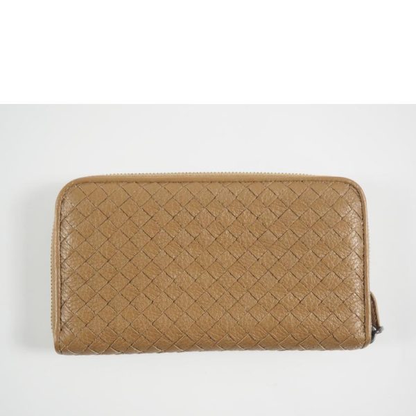 90557 2 Bottega Veneta Intrecciato Round Zipper Long Wallet