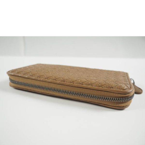 90557 3 Bottega Veneta Intrecciato Round Zipper Long Wallet