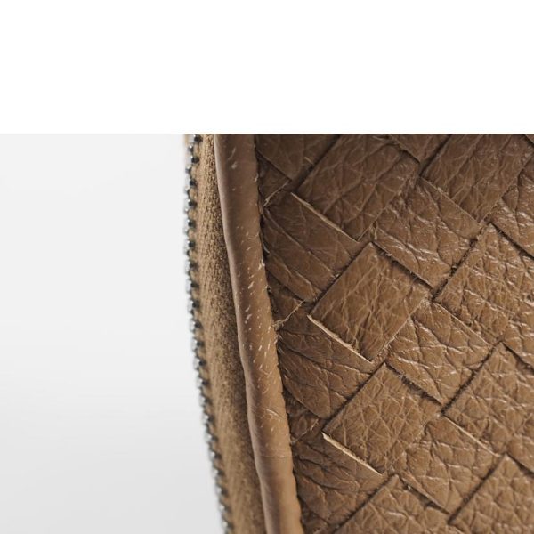 90557 8 Bottega Veneta Intrecciato Round Zipper Long Wallet