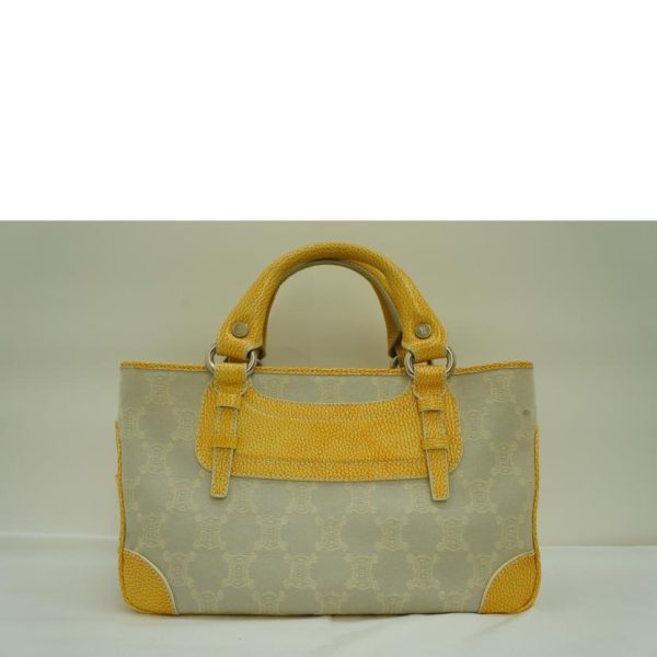 90577 2 Celine Boogie Bag Canvas Yellow