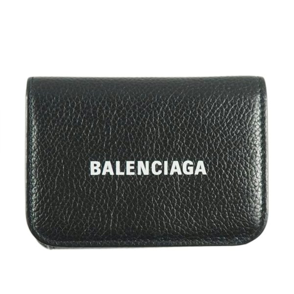 90601 1 Balenciaga Compact Wallet Black