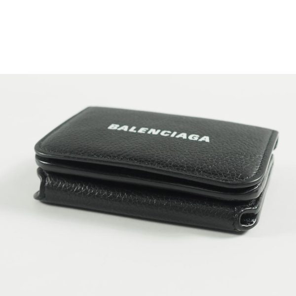 90601 3 Balenciaga Compact Wallet Black