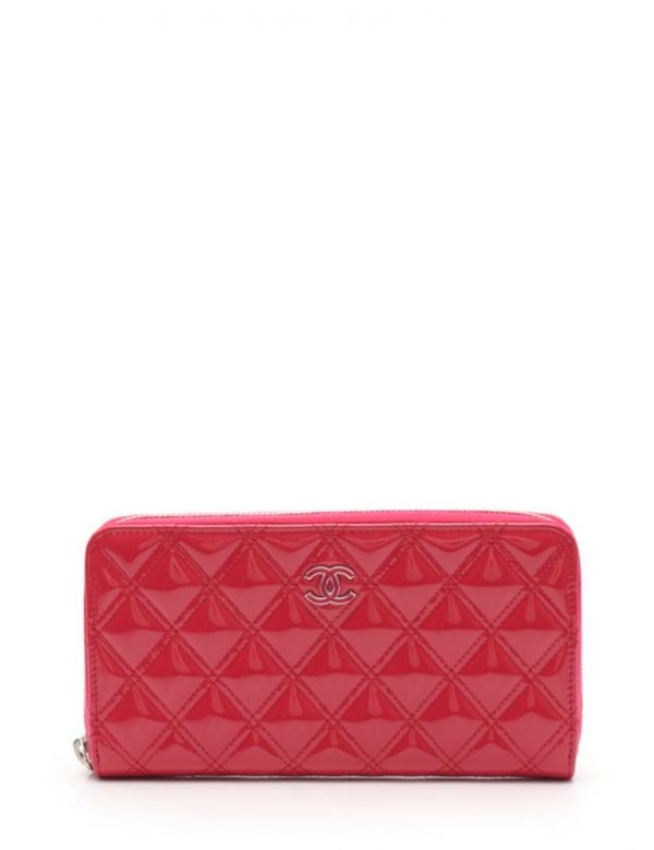 906083002052 1 Chanel Matelasse Double Stitch Long Wallet Pink