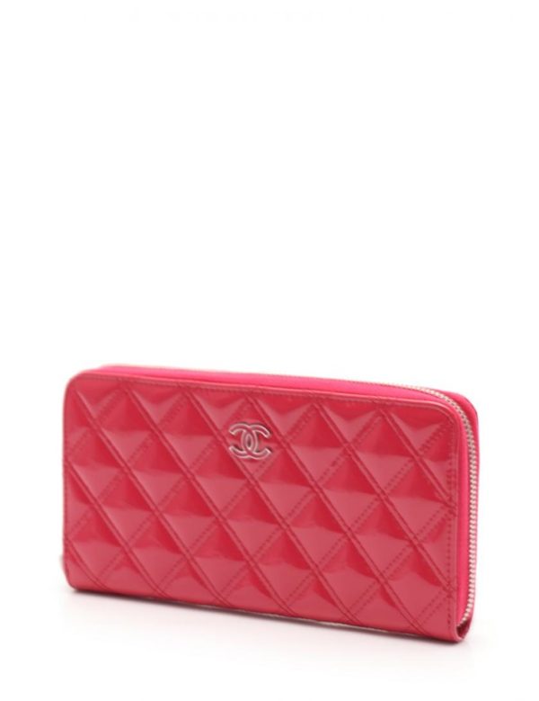 906083002052 2 Chanel Matelasse Double Stitch Long Wallet Pink