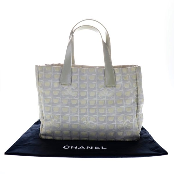 906113007051 8 Chanel Travel Line Tote Bag Nylon Gray MM