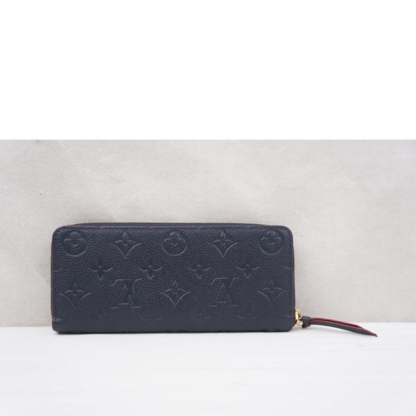 90615 2 Louis Vuitton Clemence Empreinte Wallet Red