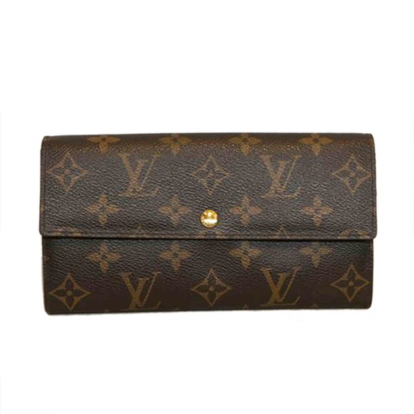 90674 1 Louis Vuitton Portefeuil Sarah Monogram Wallet Brown