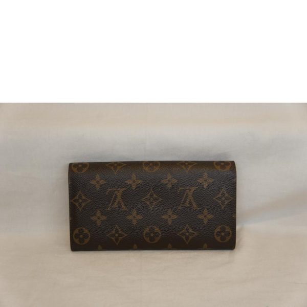 90674 2 Louis Vuitton Portefeuil Sarah Monogram Wallet Brown