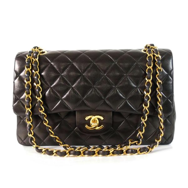 90698 1 Chanel Matelasse Chain Shoulder Black