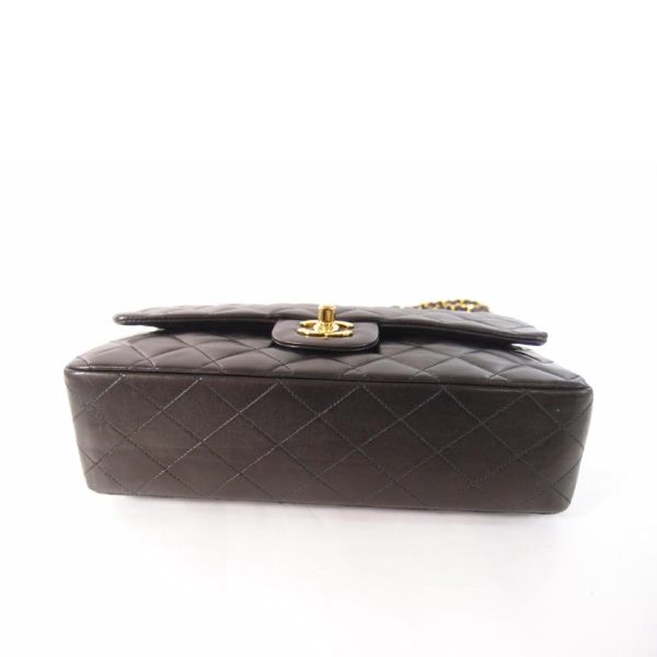 90698 3 Chanel Matelasse Chain Shoulder Black