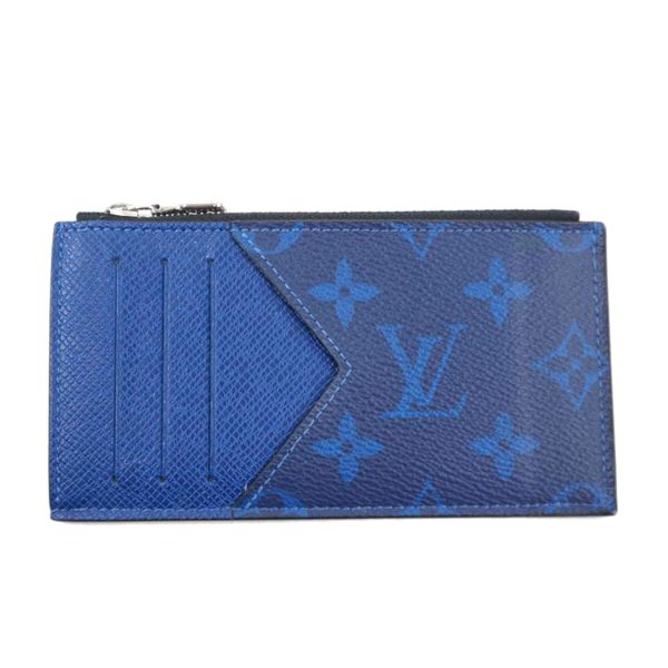 90714 1 Louis Vuitton Coin Card Holder Taiga Wallet Black