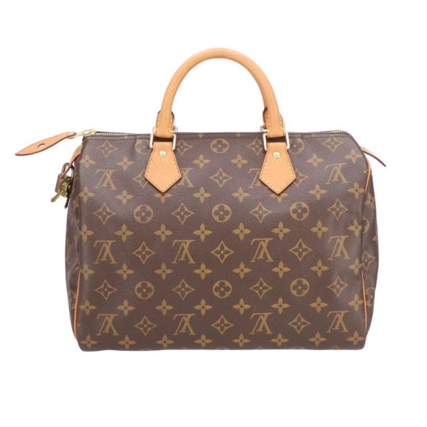 90735 2 Louis Vuitton Speedy 30 Bag Monogram Canvas Brown